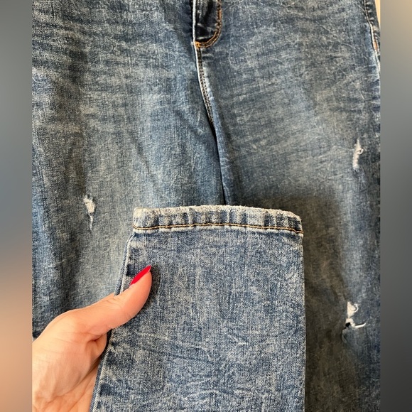 Banana Republic Medium Wash Distressed Skinny Jeans Women’s Size 8 - Picture 6 of 16